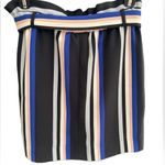 EXPRESS Paperbag Waist Striped Mini Skirt Photo 1