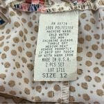 Vtg 80s 90s Kristy Michaels Printed Skirt Suit Cream Combo 12 Tan Photo 3