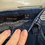 Tahari  Plus Stretch Straight Leg Dark Rinse Jeans Size 38 Photo 3