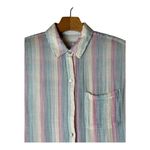 Rails Shirt Women XS White Iris Stripe Cotton Ellis Button Up Blouse Preppy Photo 3
