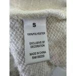 PacSun PLAYBOY by White Sherpa Black Text Oversized Shearling Jacket Small Cozy Photo 2