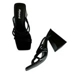 Abound  Women's Austyn Tubular Strappy Block
Heel Black Platform Sandals Size 6 Photo 0