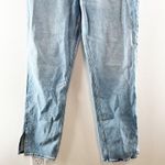 Abercrombie & Fitch Abercrombie The 90's Straight Leg Ultra High Rise Slit Hem Jeans Blue 32 / 14 L Photo 9