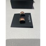 Coach Signature C Huggie Earrings - Pink, Burgundy New Photo 3
