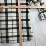 Talbots XS Fleece Zip Up Jacket Plaid Sherpa Fall Winter Warm Cozy Minimalist Black Photo 6