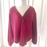 Urban Outfitters burgundy V neck blouse SP Photo 8