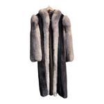 Vintage 20s Paul Magder Toronto Real Silver Fox Fur & Real Mink Coat Size M/L Black Photo 7