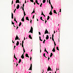 Lilly Pulitzer Kelly Ankle Skinny Pants High Tide Navy “Via Amor Flamingo Size 0 Photo 0