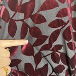 Adrianna Papell Women's Dress Burnout Velvet Holiday Whimsigoth Christmas Red Burgundy Leaf 16 Photo 12