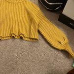 Elodie  small mustard crop sweater Photo 1