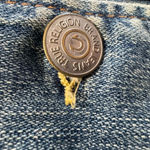 True Religion Y2K  Denim Jacket corduroy elbow patch women’s SZ L Retro Vintage Photo 4