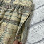 Diane Von Furstenberg Vintage  Plaid Skirt Size 14 Wool Blend Beige Pleated Midi Photo 3