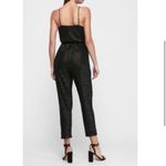 Ralph Lauren Lauren  Black Sequin Stretchy Jumpsuit Surplice Jumpsuit Small Photo 1