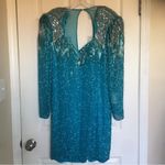 Black Tie made by He Ro Industries silk beaded dress Vtg NWT Holliday Size 14 Photo 1