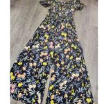 Patrons of Peace  Jumpsuit Floral Print Cropped Off the Shoulder Romper Black M Photo 0
