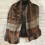 Adrienne Vittadini Animal Print Silk Scarf Photo 0