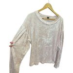Free People  Milan Layering Top Light Pink Blush Pink Crushed‎ Velvet Small Photo 4