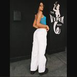 Princess Polly Fallout White Mid Rise Wide Leg Cargo Pants 10 Photo 3