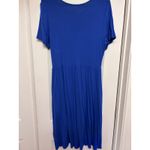 Linea Donatella Royal Blue Jersey Knit Midi Dress with Pockets Size Large Casual Photo 6