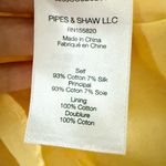 Veronica Beard  Tara Cotton Silk Blend Mini Skirt in Yellow Ikat Floral - Size 4 Photo 7