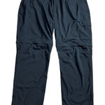 Columbia Womens Convertible Pant Classic Size 24W Black Silver Ridge Zip Off Leg Photo 0