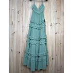 Lulus NWT  Lavish Perfection Sage Green Ruffled Tiered Maxi Dress Party Wedding S Photo 1