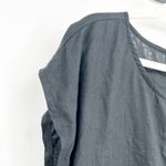 Quince Womens Black 100% European Linen Short Sleeve Relaxed Fit Pajama Top M Photo 4