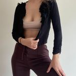 Grace Black Cropped Cardigan Photo 4