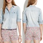 Madewell  Floral Cut Off White Shorts Photo 1