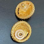 Head Vintage Unsigned Lion  Roaring Lion Gold-tone Pierced Earrings Photo 7