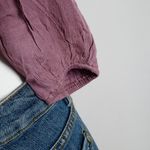 Miou Muse Boho Wrap Criop Top Blouse Woman's Purple Size 4 Photo 4