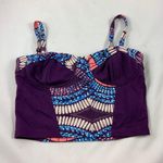 Silence + Noise MD Purple Tribal Bustier Crop Top Photo 1