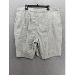 NYDJ  Women’s Shorts Chino Linen Blend Plus Size 20W Micro Striped White Pockets Photo 1