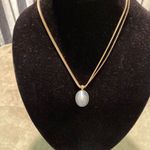 #404 Boutique Gold and Blue Pendant Necklace Photo 0
