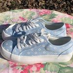 Sincerely Jules  Light Blue Floral Platform Sneakers Size 7.5 Photo 0
