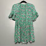 NWT Playa Lucila Floral Tiered Mini Dress Green Flowy Beach Boho Women’s Size S Photo 2