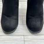 Juicy Couture  Ankle Boots Chunky Block Suede Womens Lupia Black Size 8 Photo 8