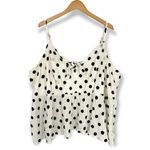 Torrid  | Size 5 | White Black Polka Dot Tie Front Peplum Cami Tank Blouse Photo 0