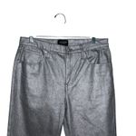 J.Crew Collection Women's Straight Slouchy Jean Metallic Silver Size 28 BT619 Photo 3