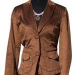 Cache Brown Thin Corduroy Lined Suit Jacket Top New Front Button NWT $178 Photo 0