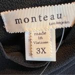 Monteau Los Angeles Size 3X Scallop Neckline Black Cold Shoulder Jumpsuit Photo 9