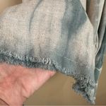 Mono B Tie Dye Off Shoulder Raw Hem Linen Blend Blue Dress Medium Frayed Grunge Photo 8