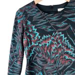 Mara Hoffman Herbarium Jacquard Fitted Long Sleeve Dress in Teal Multi Photo 5