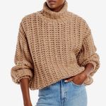 ANINE BING NWT Camel Iris Turtleneck sweater Oatmeal Tan XS Photo 0