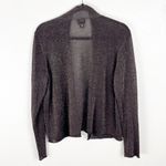 Eileen Fisher Linen Blend Metallic Sheer Long Sleeves Open Cardigan, Size Large Photo 1
