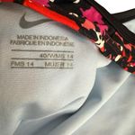 Nike  Women’s Size 14 One Piece Swimsuit Red Orange Abstract Open Back Sporty‎ Photo 6