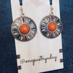 Bohemian, Colorful, Floral Petal Cutout Fashion Dangle Earrings Silver Photo 1