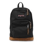 Jansport Black And Brown Suede  Backpack Photo 0