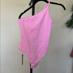 SKIMS RARE  COTTON TWIST ONE SHOULDER TWIST BODYSUIT COTTON CANDY XS Photo 1