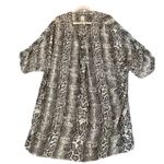 Tommy Bahama  Top XL Cover Up‎ Beach Pool Animal Print Lace Up Long Chic Sheer Photo 4